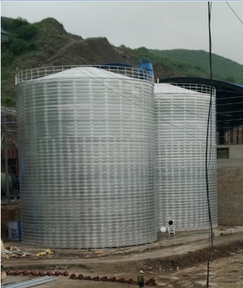 江达粮食钢板仓的安装全过程不用热焊接